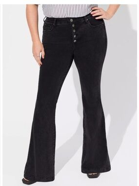 TORRID Bombshell Flare Premium Stretch High-Rise Jeans Castro 14T